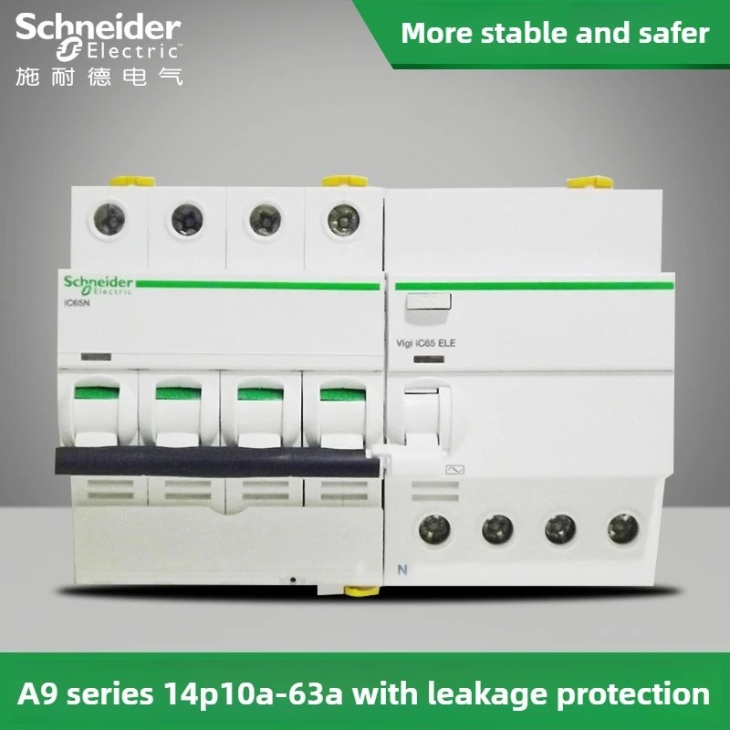 FP8G Schneider ไฟฟ้า A9 Air Circuit Breaker iC65N 1P 2P 3P 4P 6/80A สวิตช์หลักรั่วให้เพียงพอแหล่งจ่า