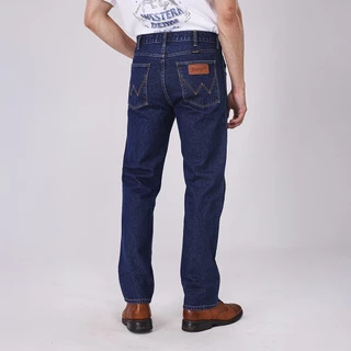 WRANGLER กางเกงยีนส์ผู้ชาย เอวกลาง ทรงกระบอก รุ่น WR SC23MMWZC11 สียีนส์