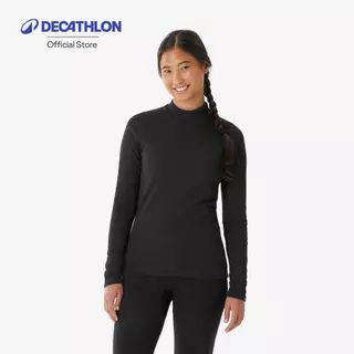 Decathlon Women'S Warm, Comfortable Thermal Ski Base Layer 100 เสื้อรองในผู้หญิงสำหรับเล่นสกี รุ่น Bl 100 - Black