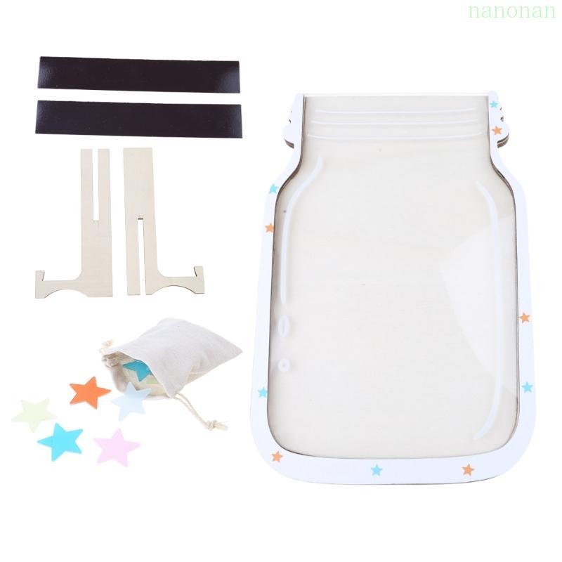 Nan Reward Jar Good Behaviour Chart Reward Jar with 30 Star Tokens Holder and Magnetic Strips for Ch