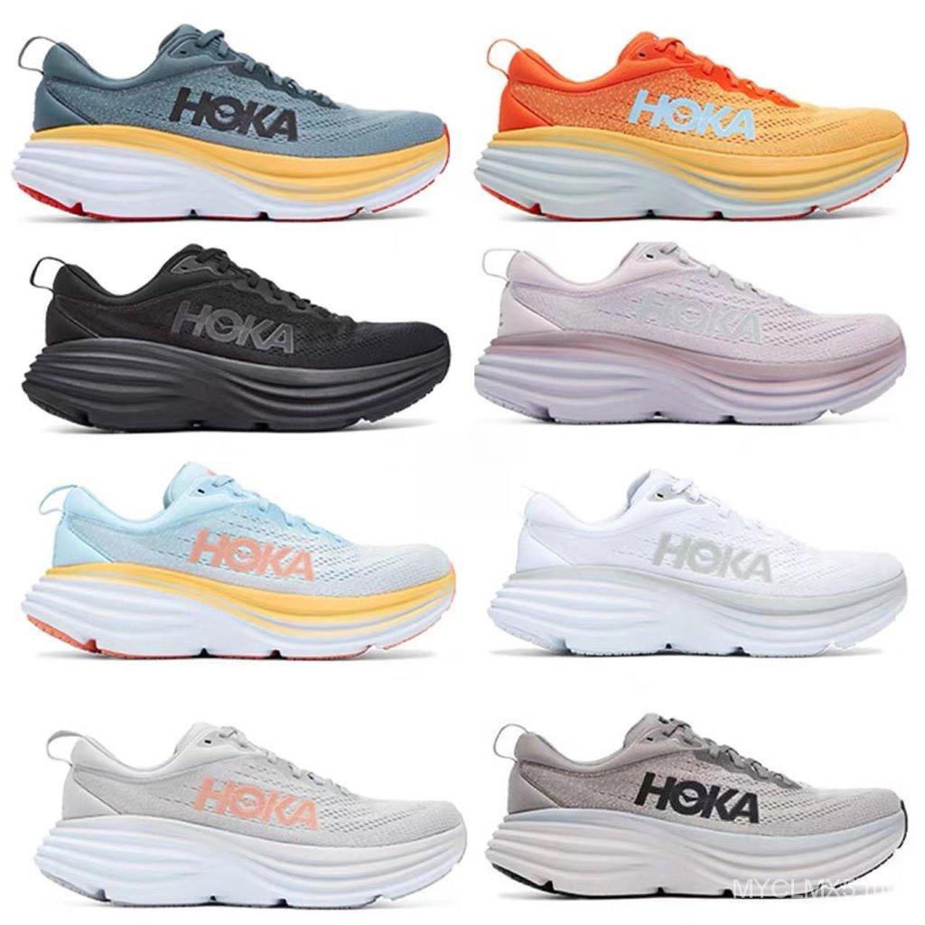 O3NQ Hoka One One Womens Bondi 8 น้ําหนักเบากันกระแทกรองเท้าวิ่งถนนทางไกล
