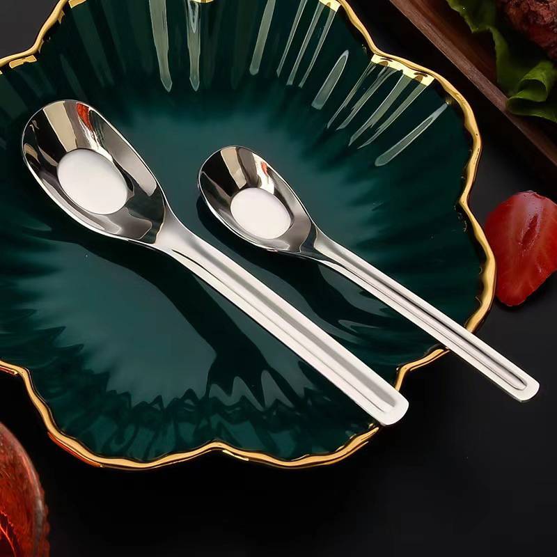 Aural สแตนเลส Thiening ช้อน Creative ยาวโรงแรมหม้อร้อนช้อนซุป Ladle Home Kitchen Essential เครื่องมือ al