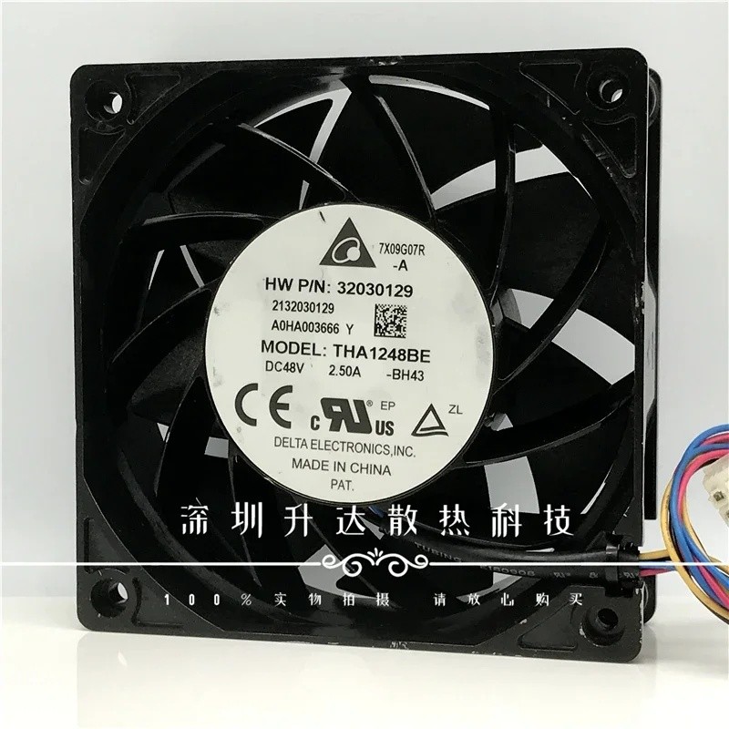 120 มม.48V พัดลมสําหรับ Delta THA1248BE 12038 120x120x38 มม.DC 48V 2.5A 12 ซม. 4-pin ความเร็วสูง Air