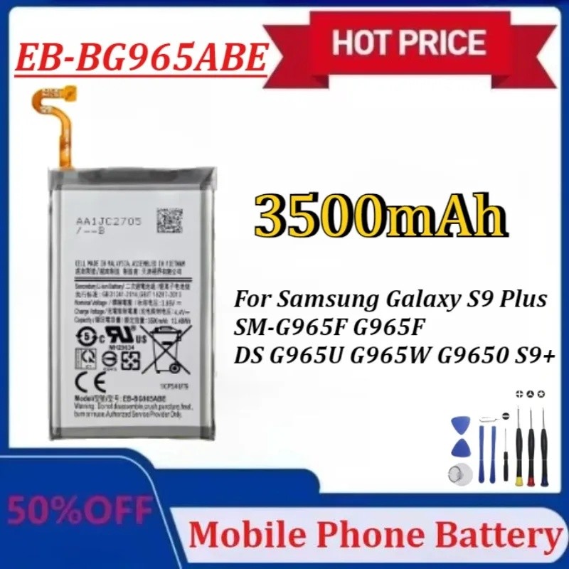 อัพเกรด EB-BG965ABE แบตเตอรี่ 3500mAh สําหรับ Samsung Galaxy S9 Plus SM-G965F G965F/DS G965U G965W G
