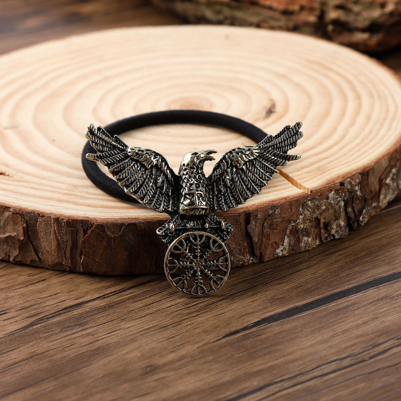 Viking Crow Rune Hair Band Hair Band Retro Elastic Hair Band นอร์เวย์สไตล์อุปกรณ์เสริมผมผู้หญิง26081