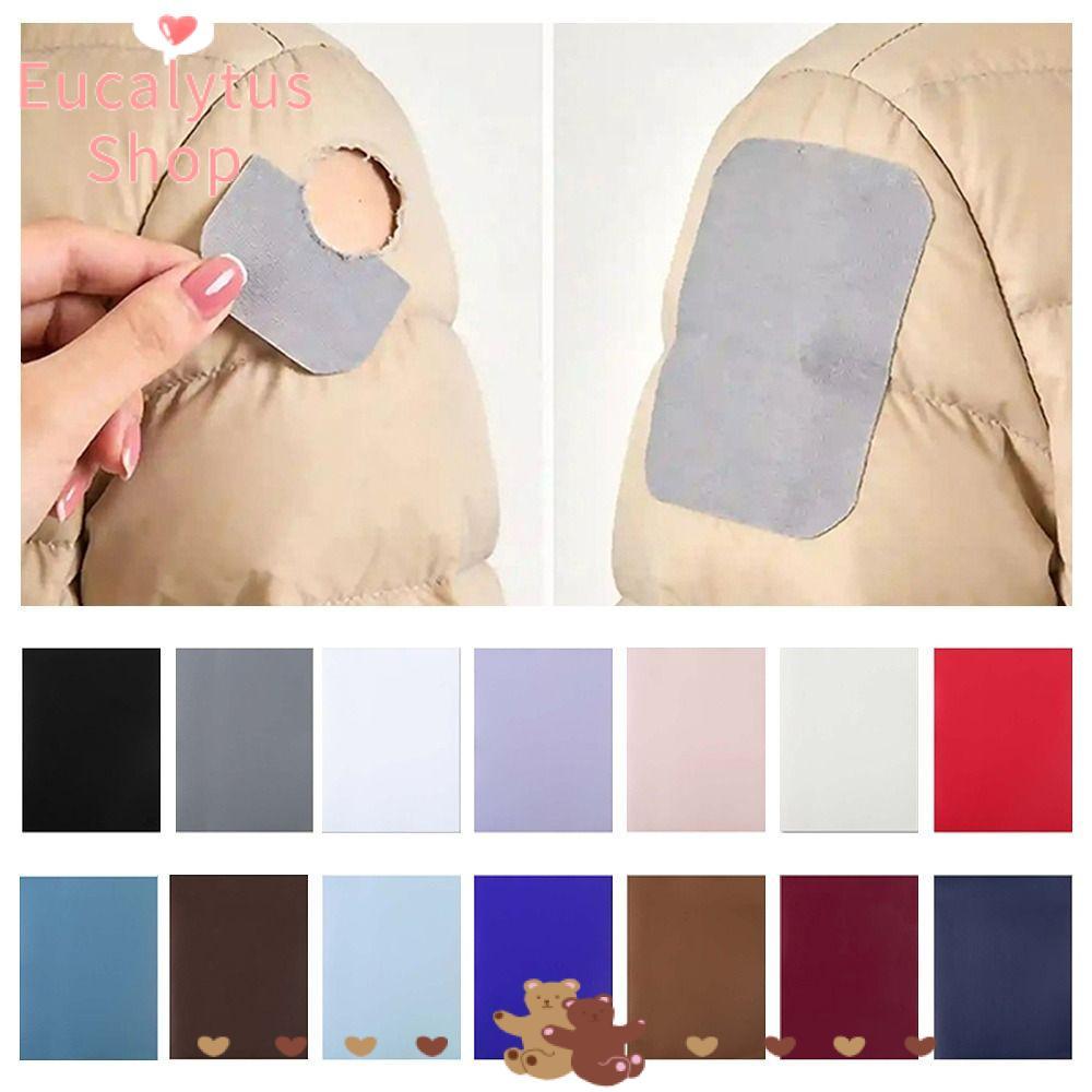EUCALYTUSS Down Jacket Patch, 15x20 ซม.หลายสี Self-Adhesive Patch, Universal Glossy Seamless Self-Ad