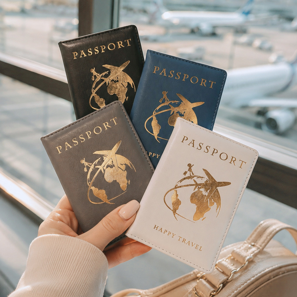 Go See The World Passport Cover Travel Passport Holder Unisex Passport Cover Happy Holiday Cover