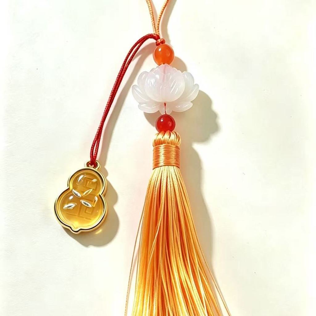 七七米福财日链吊จี้ว装潮吊จี้เจ็ด-เมล็ดพืชข้าวโชคลาภและความมั่งคั่ง-สร้อยคอจี้พู่ mrf