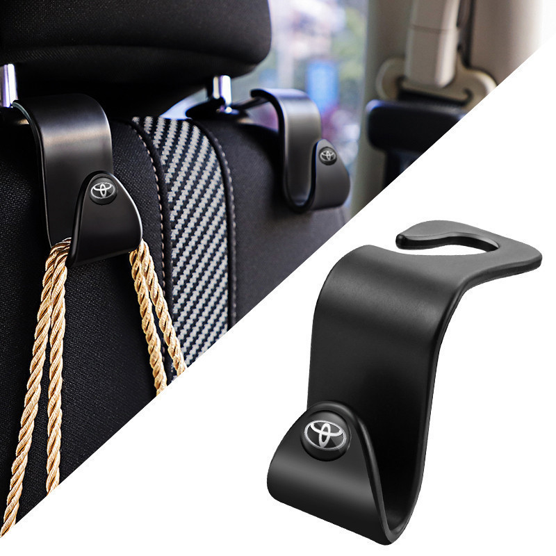 2 ชิ้นรถที่นั่งกลับตะขอแบบพกพาแขวนกระเป๋า Rack อุปกรณ์เสริมสําหรับ Toyota Vios Harrier ncp93 Wish Hi