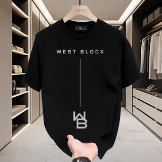 Fanfei เสื้อยืดลำลองหลวมคอกลมแฟชั่นฤดูร้อน (ขาวดำ) ขนาด S-XXXL COD