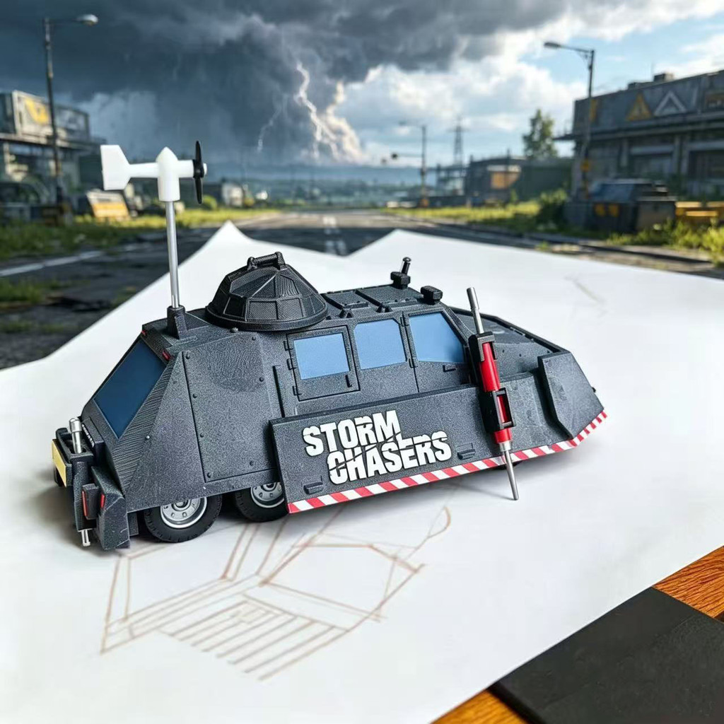Delta Force TIV2 Tornado Interceptor Vehicle Model, Movable 3D พิมพ์เกม Replica Deskto