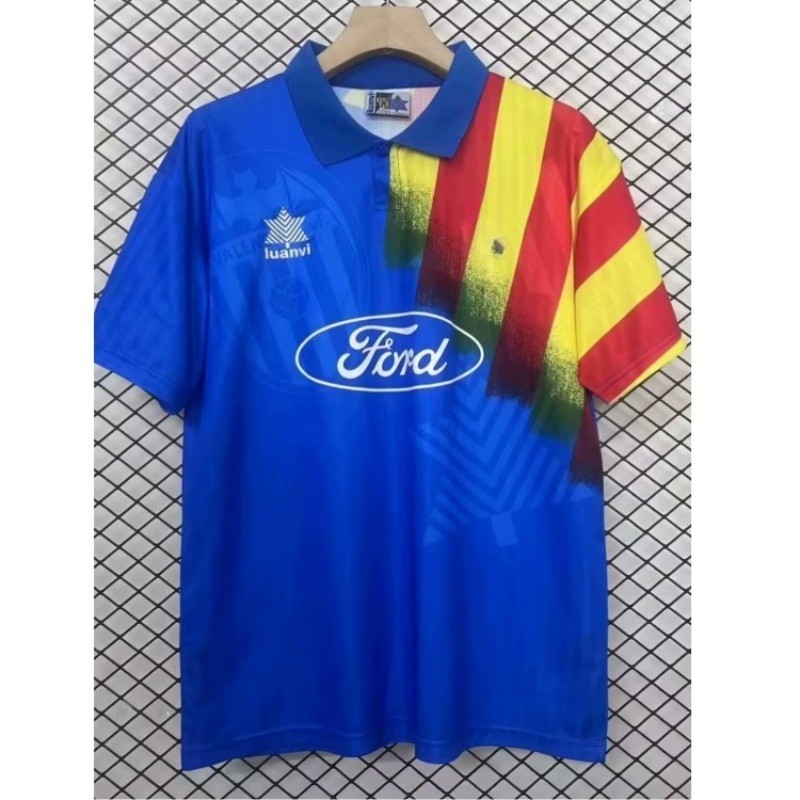 95/96 WL West Asia Away Blue Retro เสื้อฟุตบอลแขนสั้น
