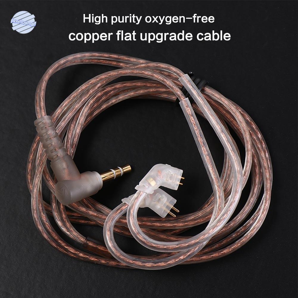 LUXELUNGE สายหูฟัง KZ สําหรับ KZ ZEX 3.5 มม.2Pin สาย Twisted อัพเกรด High-Purity In Ear Cable
