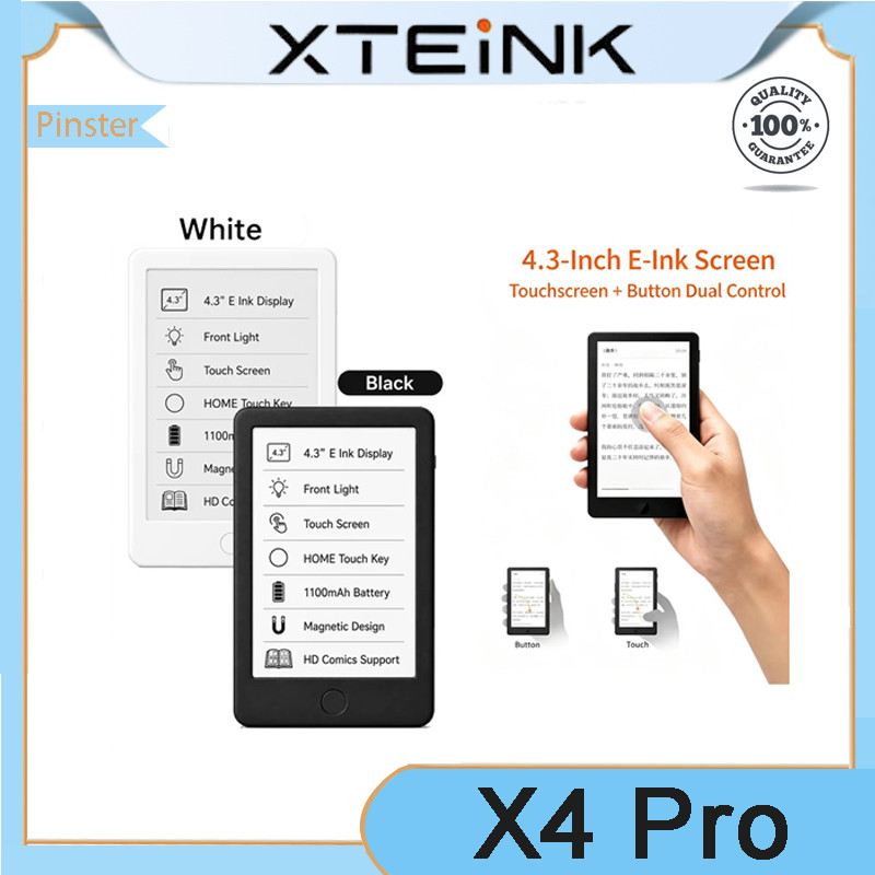 (ในสต็อก) XTEINK X4 Pro E-Ink Reader Touch Front Light อุปกรณ์ป้องกันดวงตาแบบพกพา X4pro E-Paper Pocket Mini Ebook Reader