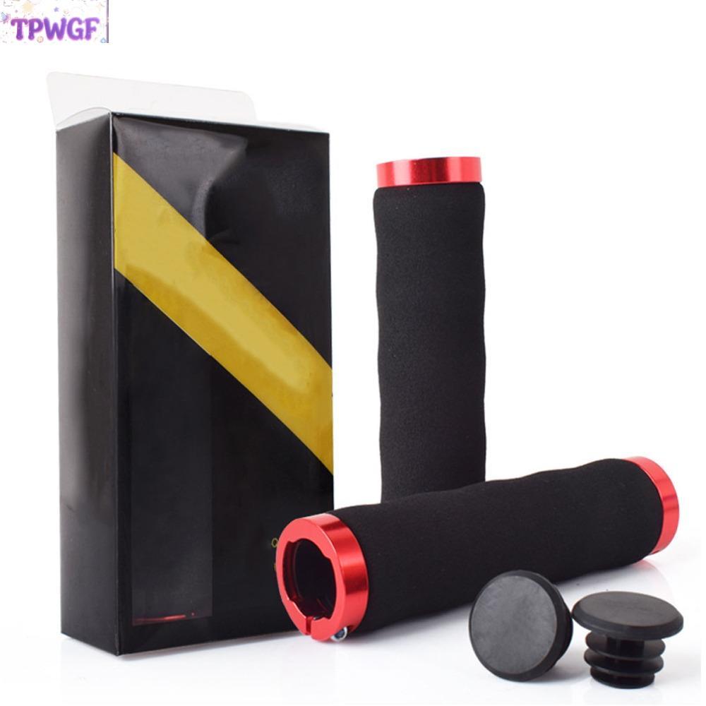 TPWGF 1 คู่จักรยาน Grip, Ergonomic Sponge + อลูมิเนียมจักรยาน Handlebar Grip, ทนทานลื่นนุ่ม Shock-Ab