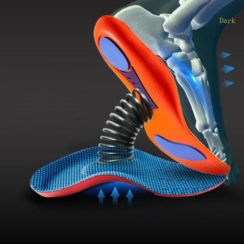 Dark Memory Foam Insoles Plantar Fasciitis Arch Support Insoles สําหรับผู้หญิงผู้ชายและผู้หญิงเด็ก