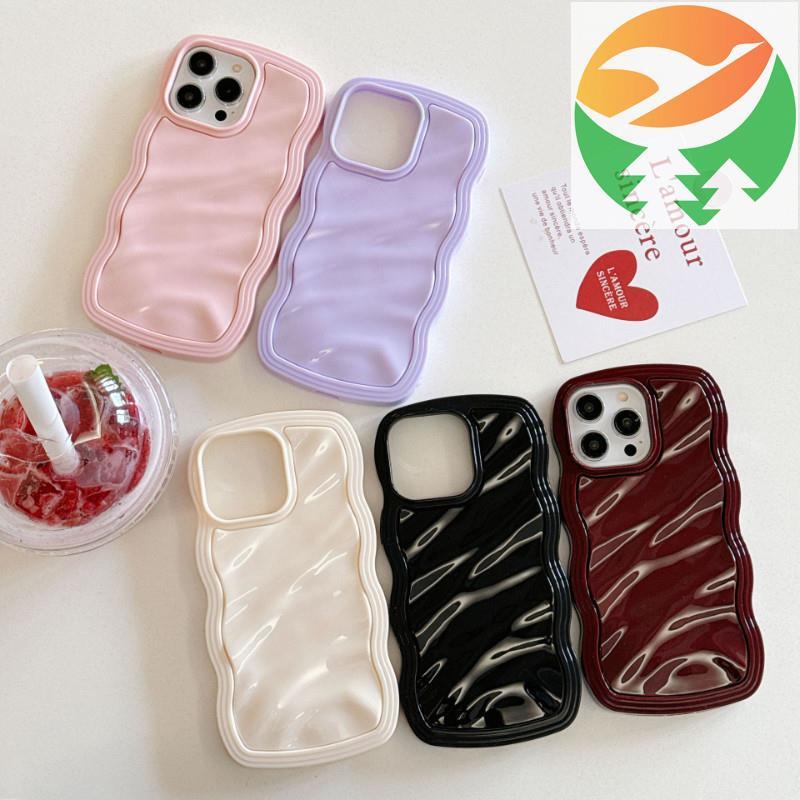 Gm1 Fresh drop phone 16 15 14 13 12 Cover Minimalist สีทึบขอบหยักลาย Drop-proof | โทรศัพท์เปลือก Bes