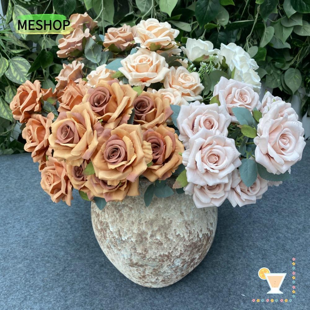 MESHOPTH Camellia Rose Accessories Party Wedding ดอกไม้ประดิษฐ์