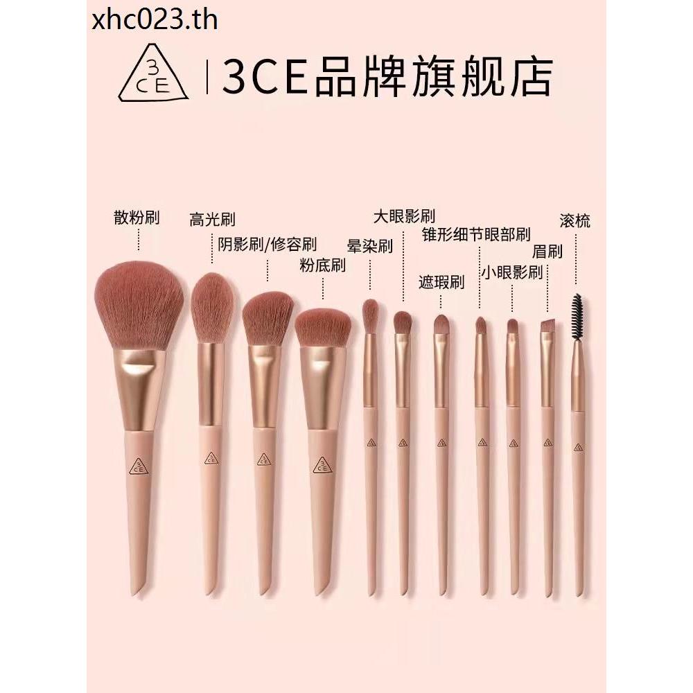 Candies Sakura 3C E แปรงแต่งหน้า 11 ชิ้นชุดแปรงสัตว์ผมแป้งฝุ่น Blush Nose Shadow แปรงอายแชโดว์