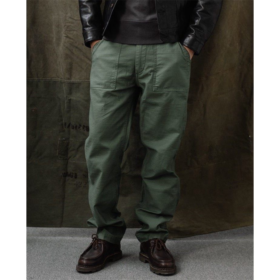 HDK (Haijue) Heavy Retro Bamboo OG107 Overalls Washed Pants Slim-fit Small Feet Straight Style Orslo