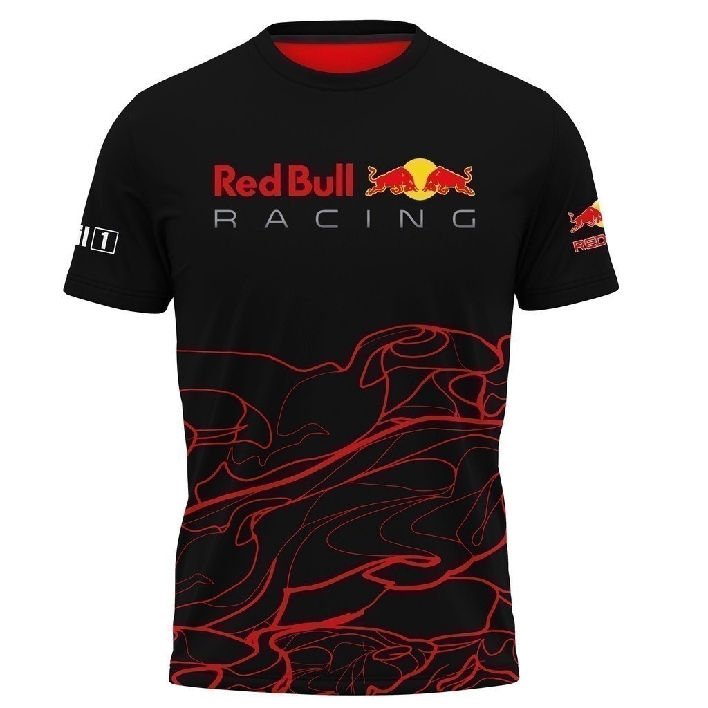 ใหม่ Bull Red เสื้อยืด Unisex - Red Bull เสื้อแฟชั่นผู้ชายผู้หญิงเสื้อยืด Racing XL
