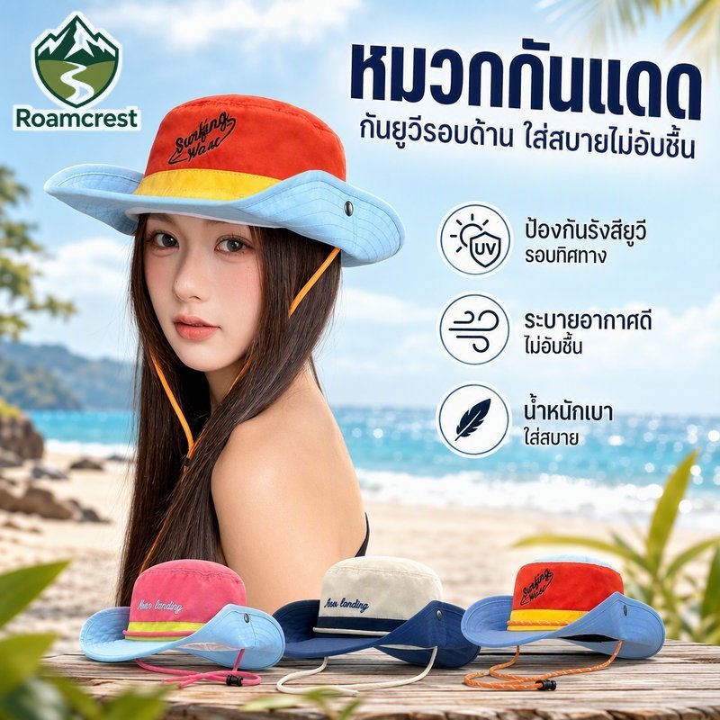 หมวกบักเก็ต ไม่จํากัดเพศ เกาหลีวินเทจจดหมายอาทิตย์หมวกป้องกันรังสียูวีระบายอากาศน้ําหนักเบากลางแจ้ง