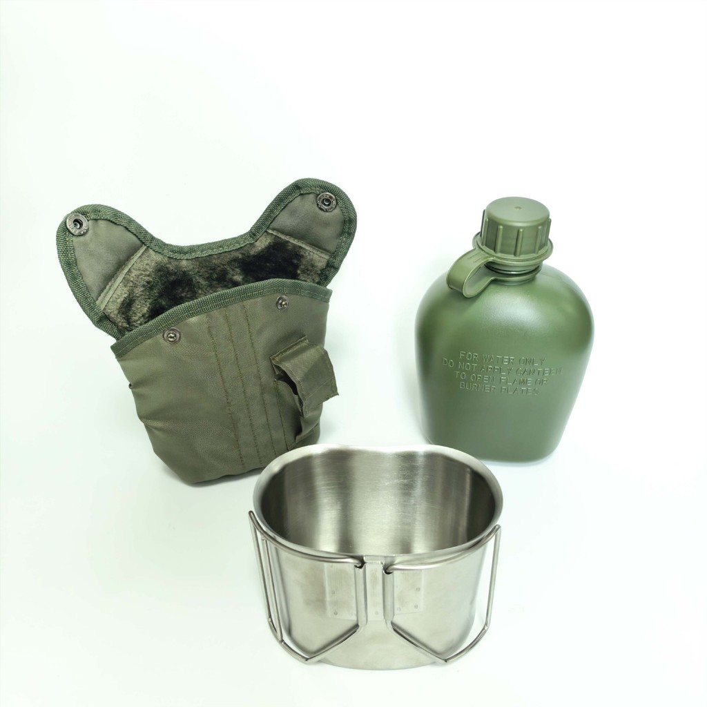 1L American-style plastic water bottle set for outdoor multi-functional use in camping, military tra