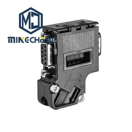LEO1 อุตสาหกรรม 9 Pin D Sub Connector 6ES7972-0BB42-0XA0 12 Mbit/s PROFIBUS DP Bus ปลั๊กสาย 35 องศา 