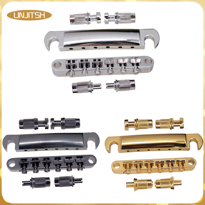 [unjitsh] Roller Saddle Style Bridge Tailpiece Stop Bar สําหรับ LP Les Paul Epi Guitar