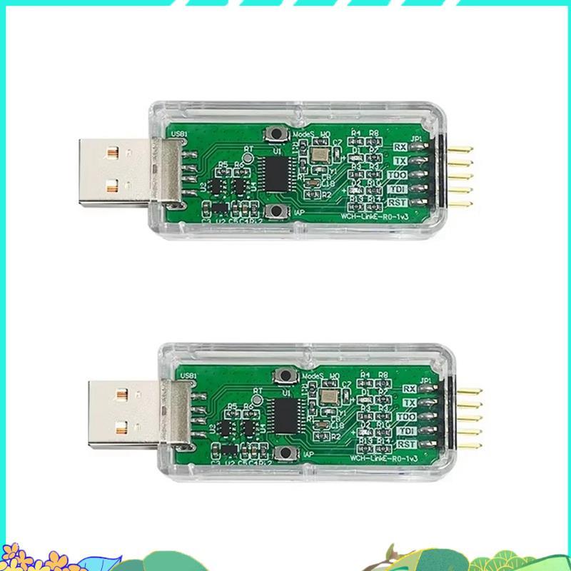 2 ชิ้น WCH-LinkE ออนไลน์ดาวน์โหลด Debugger รองรับ WCH RISC-V สถาปัตยกรรม MCU/SWD อินเทอร์เฟซ 1 พอร์ต