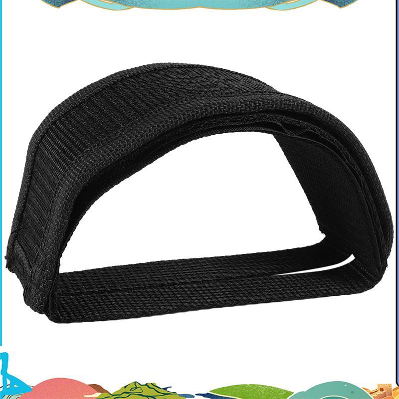 Fixed Gear Fixie BMX จักรยานจักรยาน Anti-slip สายรัดกาวคู่เหยียบคลิปเข็มขัดสีดํา