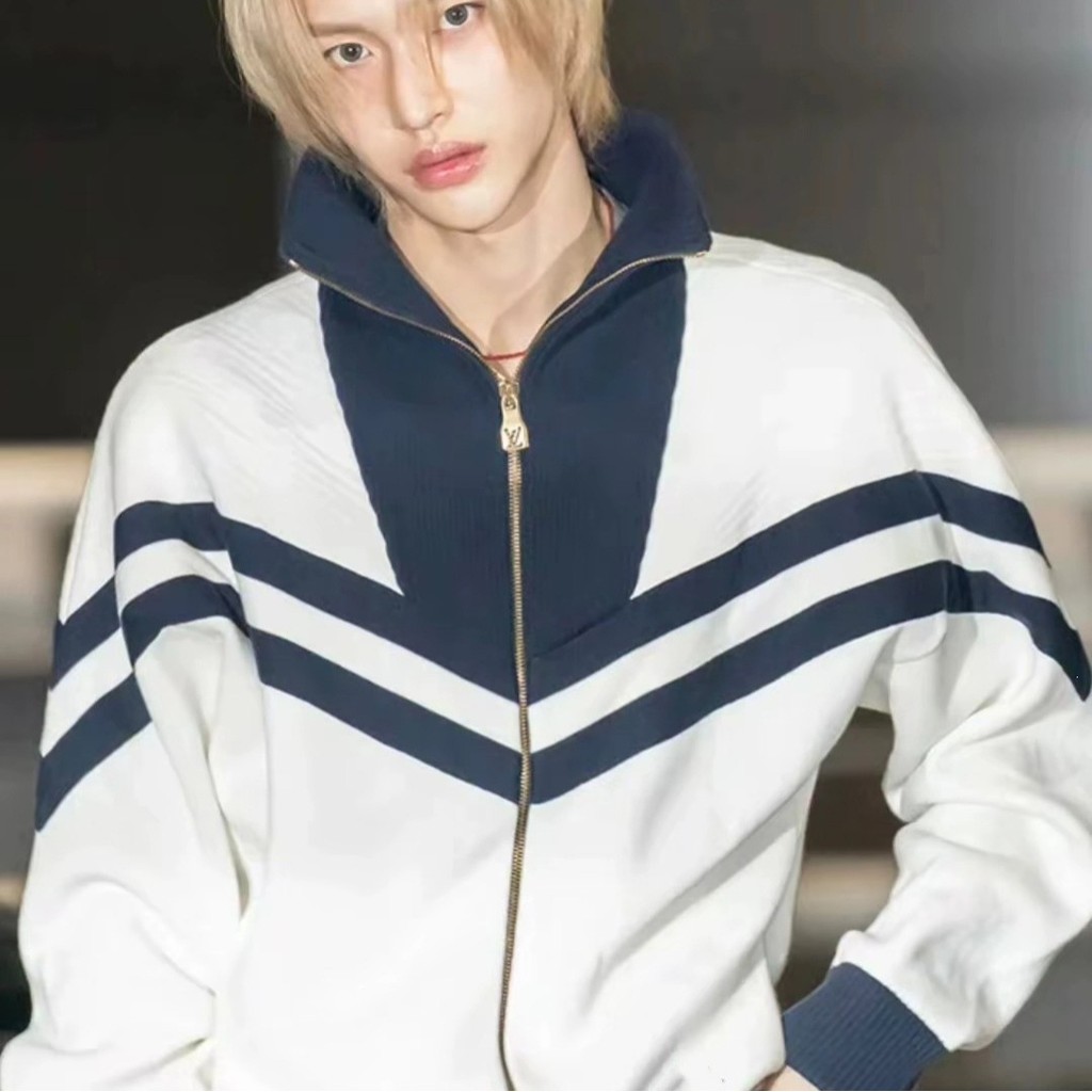 JJ6X L1 Autumn and winter double-sided embroidery logo Zippered Knit Nautical Waistcoat Jacket