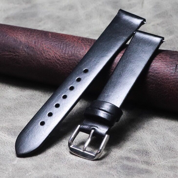 Quick Release Bright Leather Comparable to Corduroy Leather 12mm14mm18mm20mm22mm Thin Style Cowhide 