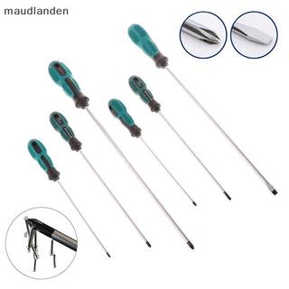 MA 1 ชิ้นสีเขียวยางจับไขควงแม่เหล็กยาว Slotted ไขควงติดตั้งและถอดชิ้นส่วนซ่อมเครื่องมือ TH