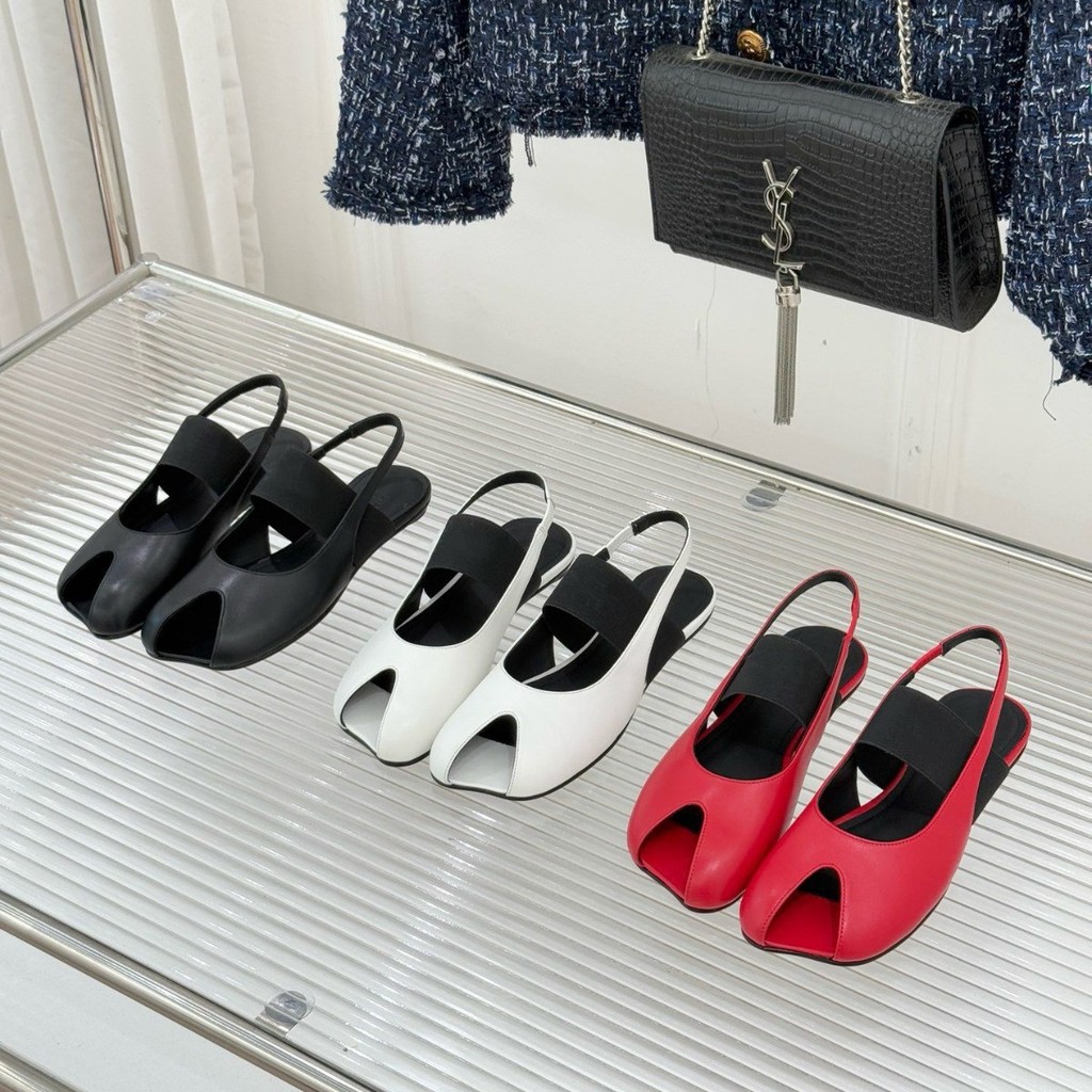 BJLX MM6 New Margiela Mary Jane shoes with elastic straps, fashionable single shoes, retro versatile
