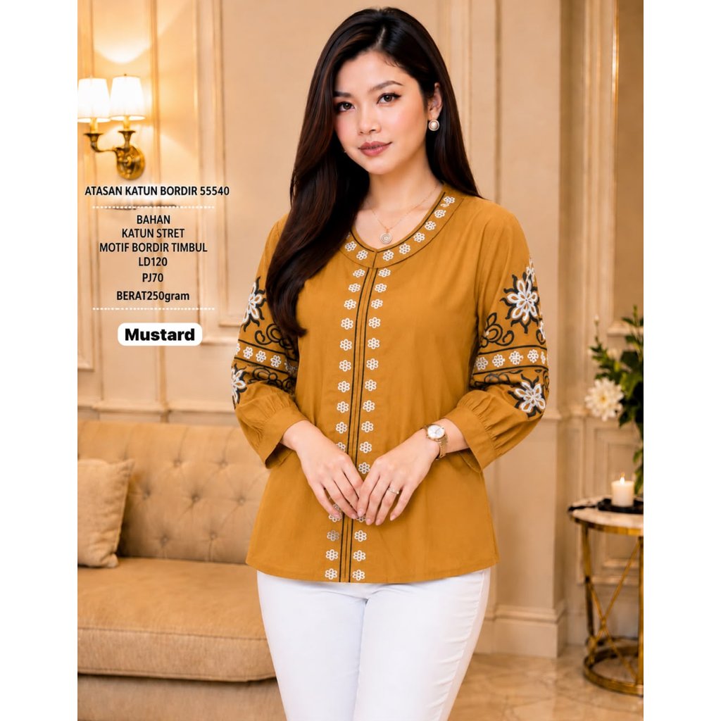 KATUN RK3M SO EMBROIDERED COTTON TOP 55540 250GRAM ขายดีที่สุด