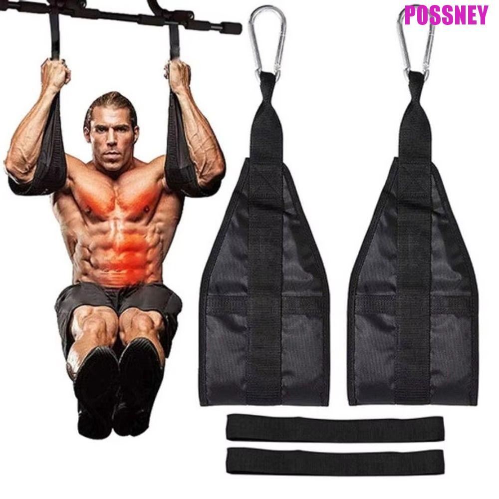 POSSNEY Fitness AB Sling Straps, Rip-Resistant Suspension Workout Support Belt, Pull Up Bar Muscle ก