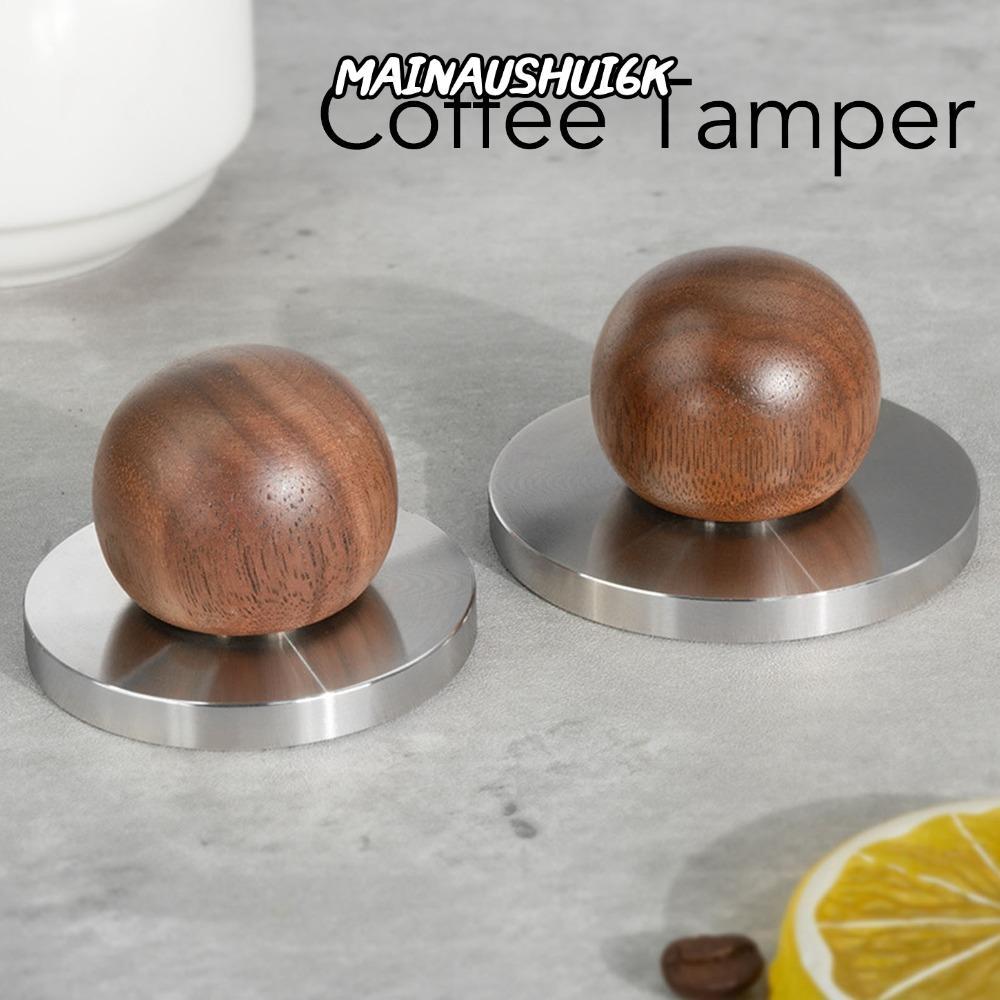 MAINAUSHUI6K Mini Coffee Tamper,ไม้ Handle 5.79 ซม./2.38inกาแฟTamper,แบบพกพา 304 สแตนเลส 5.28 ซม./2.