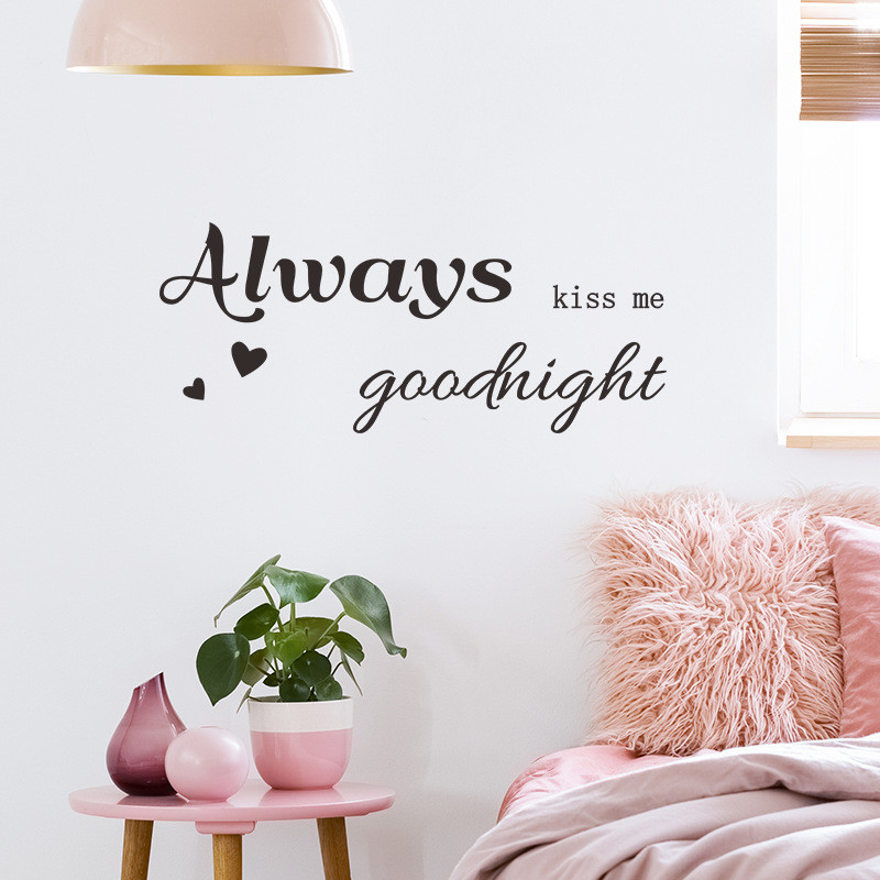 Creative ภาษาอังกฤษสโลแกน ALWAYS ห้องนอน Entrance Home Wall ตกแต่งสติ๊กเกอร์ติดผนัง Self-Adhesive QT