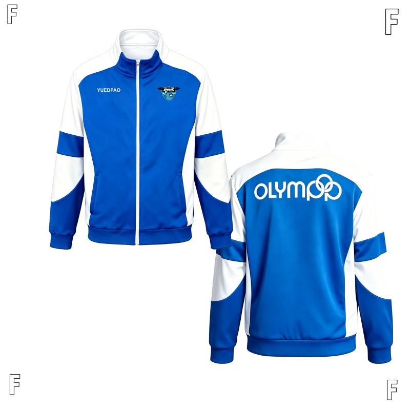 2025 OLYMPOP Sports Meet เสื้อแจ็คเก็ตสีน้ําเงินและสีส้ม Unisex