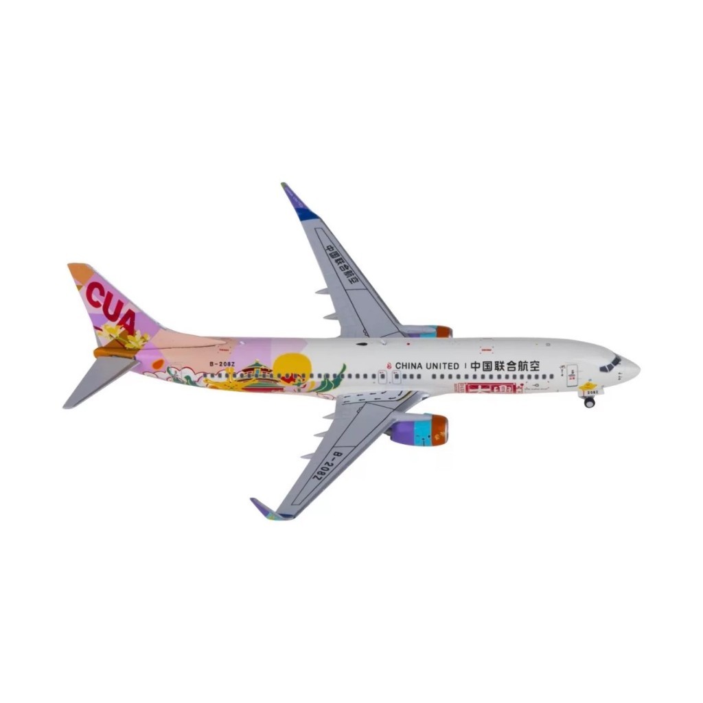 [สต๊อกพร้อม] NGmodels 1: 400 Airplane Model China United Airlines Boeing 737-800 B-208Z NG58220 Only