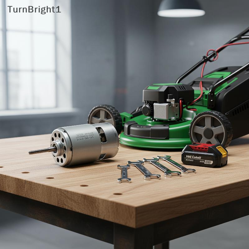 [TurnBright] RS755 21V DC ยาวเพลามอเตอร์โรเตอร์ทนทานอะไหล่ทดแทนสําหรับเครื่องตัดหญ้าไฟฟ้าเครื่องตัดห