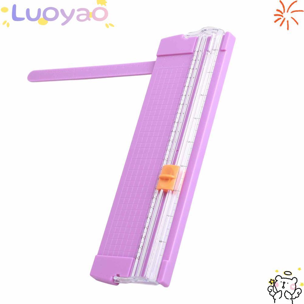 LUOYAO1 เครื่องตัดกระดาษ, สีม่วง/สีชมพู/สีส้ม/สีฟ้า/สีขาว Burrs ฟรี A4 กระดาษ Trimmer, แบบพกพา 270 X