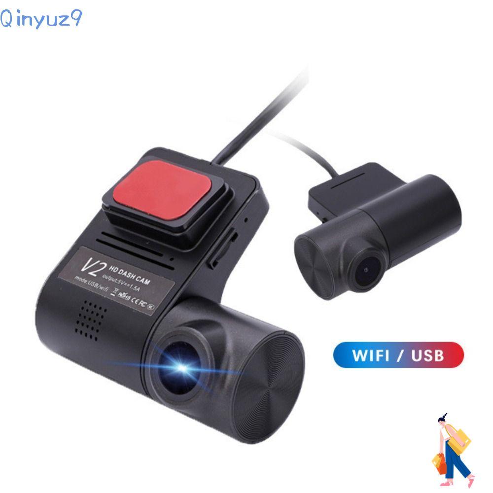 QINYUZ9 รถ DVR, HD Recording APP ควบคุมกล้อง Dash, แบบพกพา 1080P Video Recorder การตรวจสอบยานพาหนะ