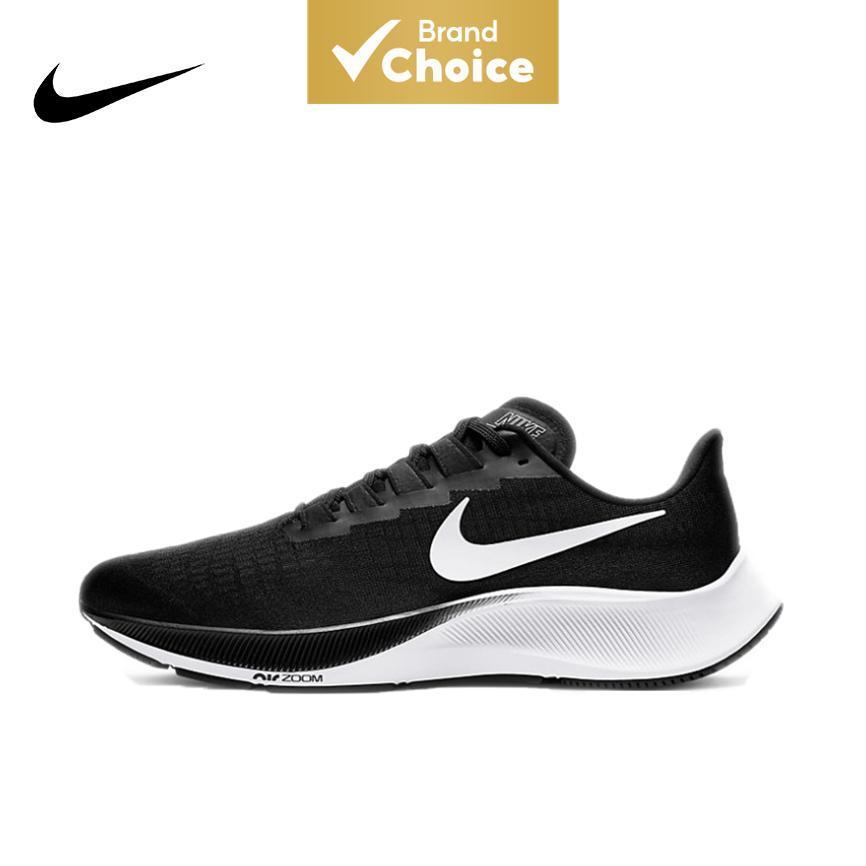 Nike Pegasus 37 รองเท้าผ้าใบวิ่ง Low-top น้ําหนักเบาทนทาน Unisex สีดําสีขาว Bq9646-002 Bq9647-002
