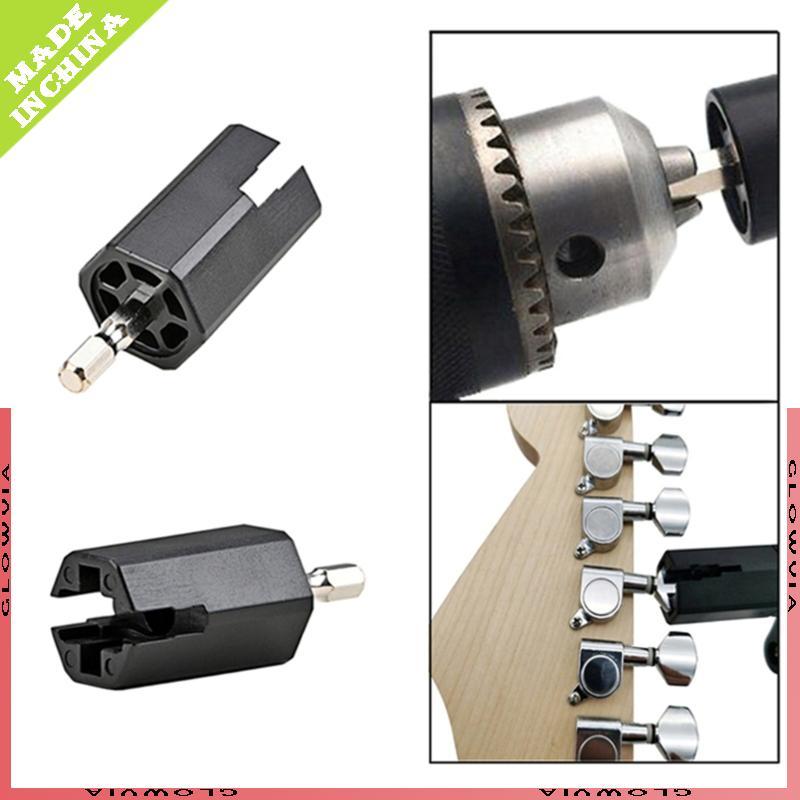GLO Guitar String Winder Head Luthier Tool Hex สว่านไฟฟ้า Tuning Peg Puller