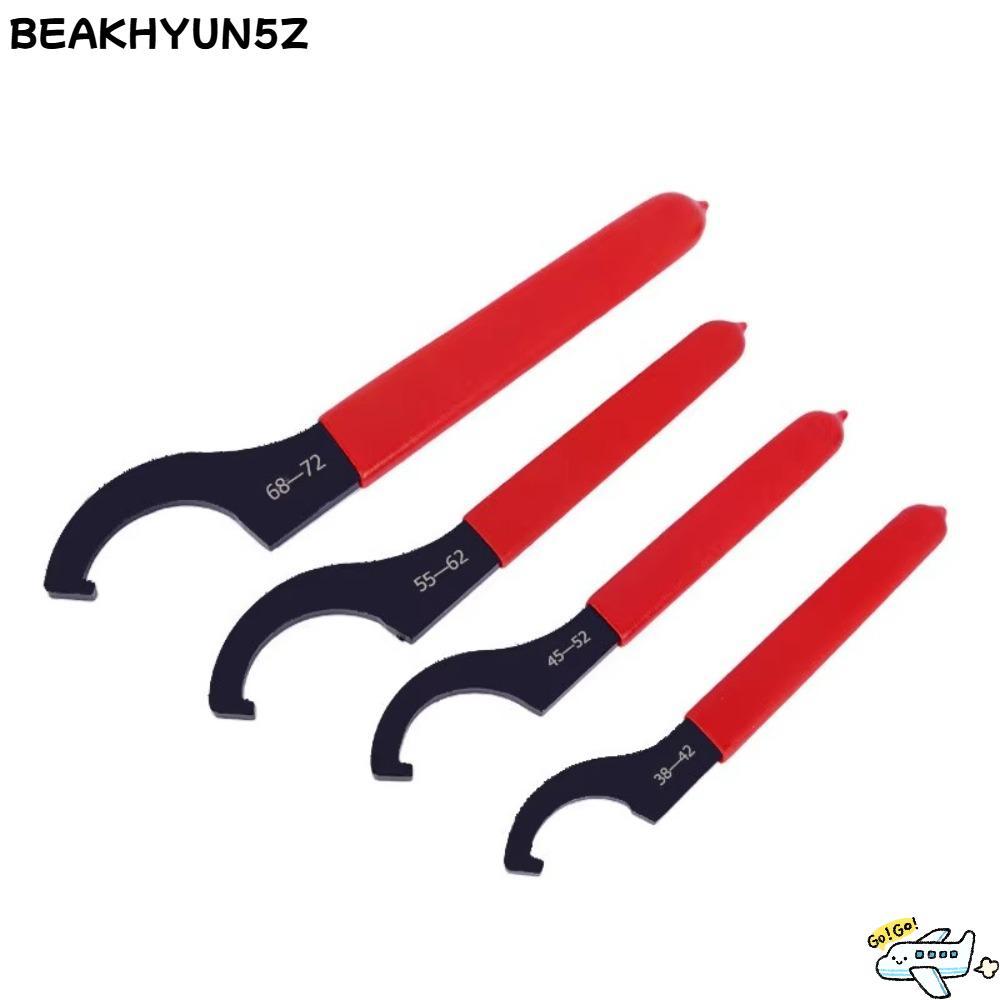 BEAKHYUN5Z ประแจเครื่องมือ, Anti Slip Handle 45-48HRC Hook ประแจ Spanner, สีดํา Oxidized สําหรับรอบ 