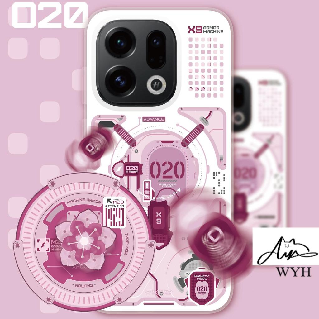XFOONG ต้นฉบับ|Mecha O20 Sakura oppo x9 ultra x9pro X8ultra เคสโทรศัพท์ป้องกัน TPU Soft Case เคสโทรศ