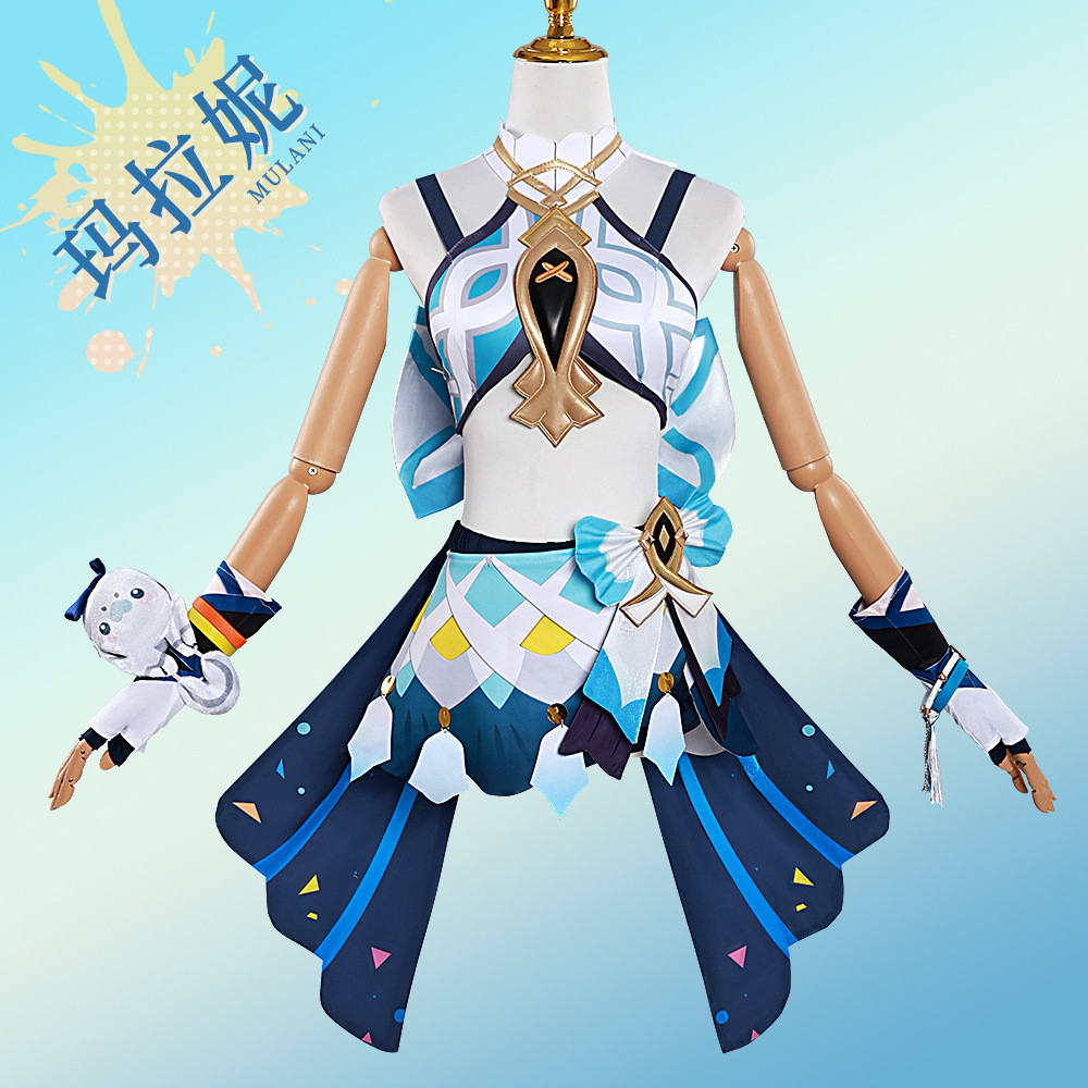 Yuanshen cos เสื้อผ้า Genshin Impact Mualani คอสเพลย์เครื่องแต่งกายหญิงเสื้อผ้าสองมิติ Genshin Impac