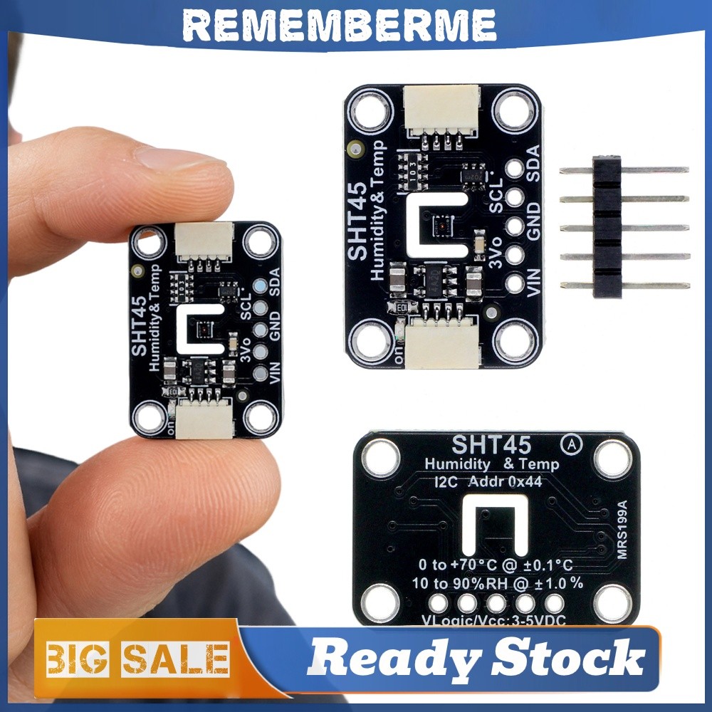 Precision SHT45 ความชื้นอุณหภูมิเซนเซอร์โมดูล I2C สําหรับ STEMMA QT Qwiic 3.3 V ถึง 5 V